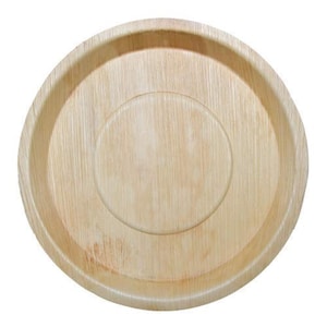 Palm Leaf Round Deep Platter & Serving Tray - 13&quot; and 14&quot;