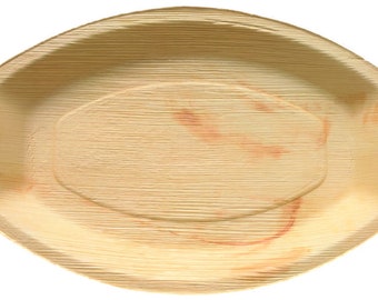 Palm Leaf Oval Disposable Tray like Bamboo (10 trays) Charcuterie boards, Serving Platter, 13” x 9” Large Platter