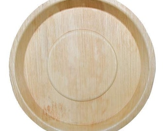 Palm Leaf Round Deep Platter & Serving Tray - 13" and 14"