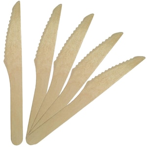 Birchwood Wooden Knife Disposable Plastic Free Sustainable, Replacement For Plastic, Compostable, Biodegradable