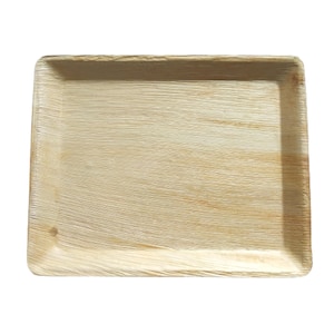 Palmblad rechthoekig wegwerpblad zoals bamboe (10 trays) Evenementen, bruiloften, charcuterieplanken, serveerschalen - 14 x 10" en 12 x 10"