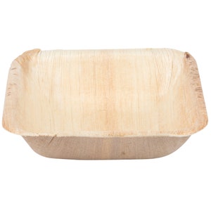 Bamboo Style 3.5 Inch Mini Bowls Palm Leaf Disposable Eco-Friendly, Great For Charcuterie, Dipping Bowls, Tiny Plates