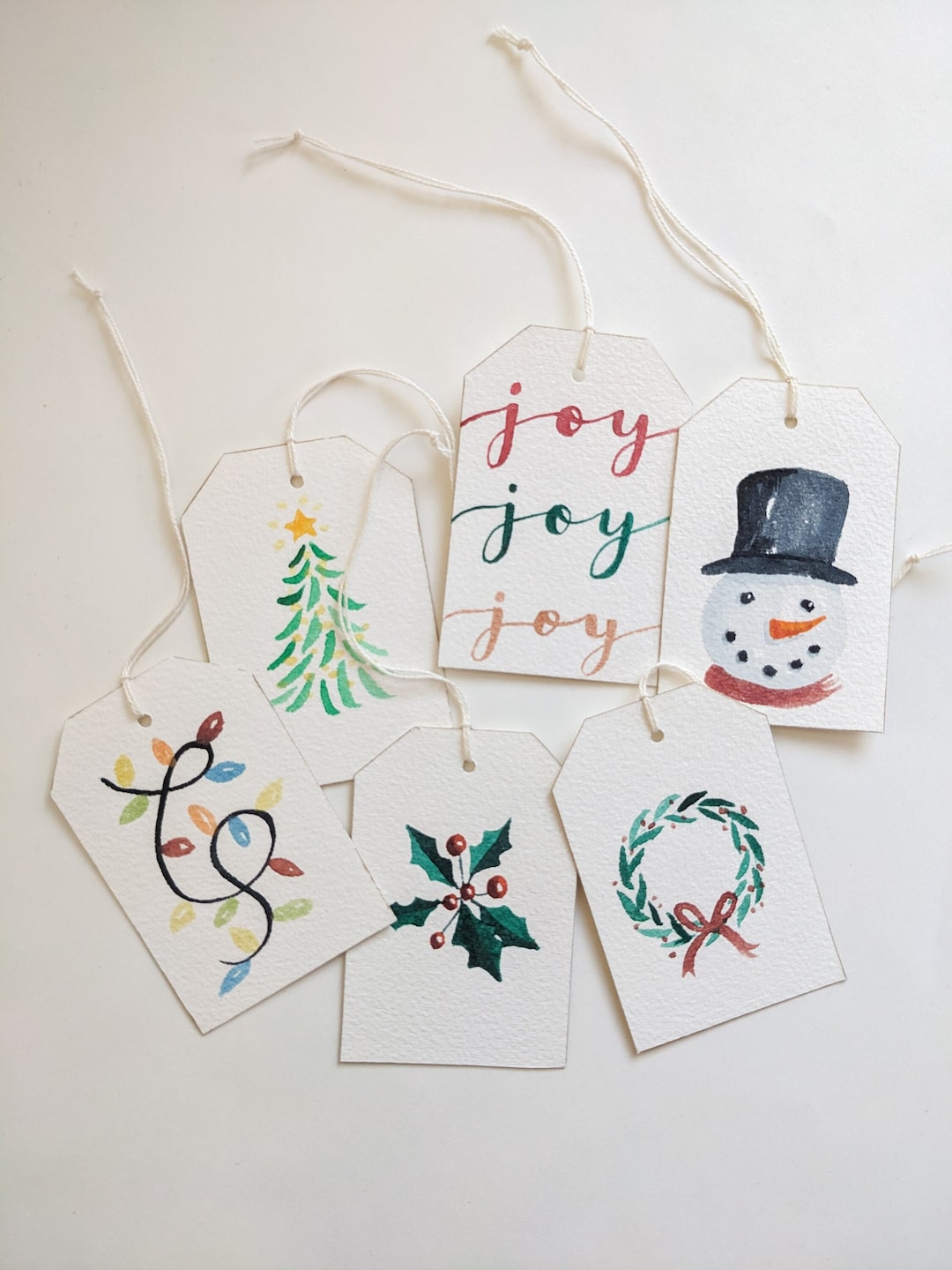 Hand Painted Gift Tags Watercolor Gift Tags Original Etsy