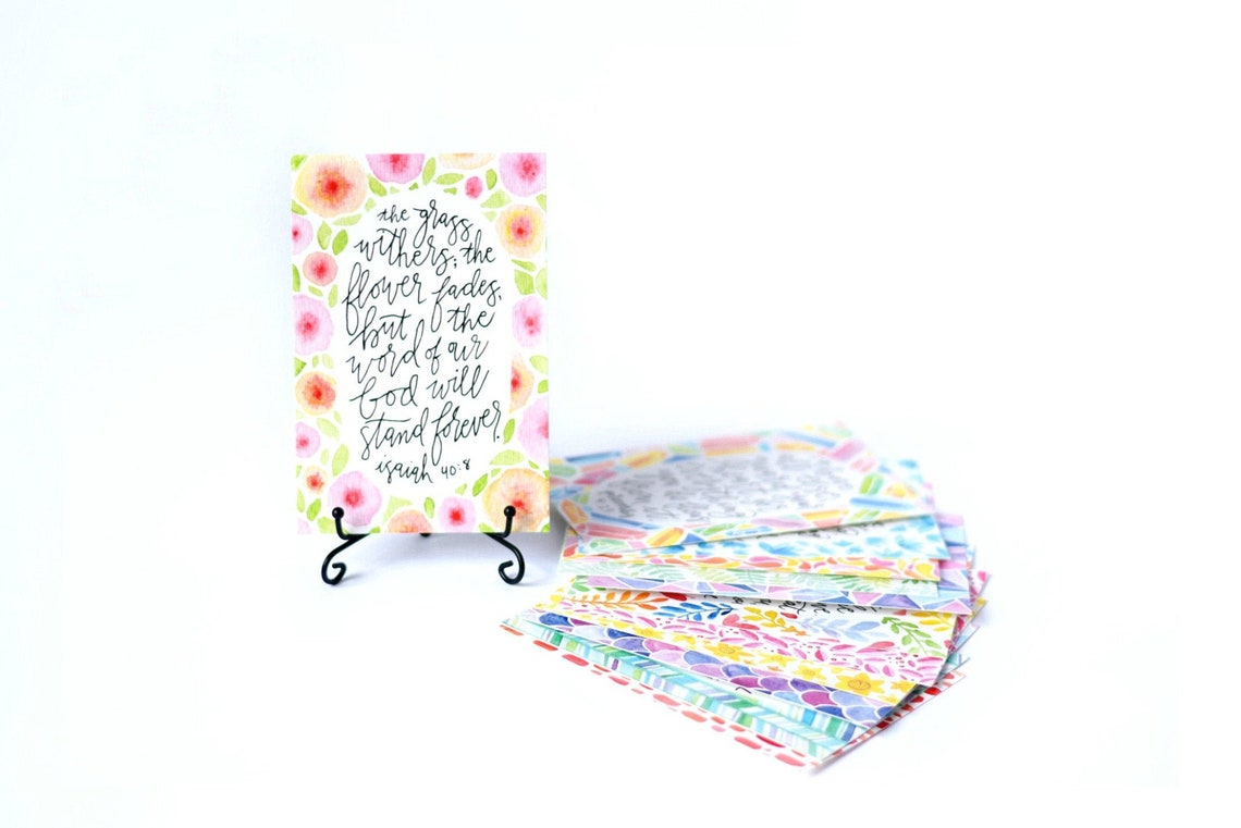 Bible Verse Cards Scripture Verse Cards Memory Verse Cards Cards with Stand