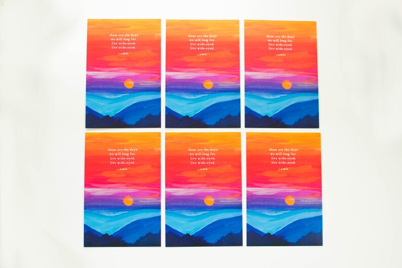 Carte postale aux yeux écarqués en direct, cartes de poèmes, cartes postales peintes, art du poème, impression poétique, poème poétique, poème inspirant, carte postale 4x6 image 6