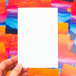 Carte postale aux yeux écarqués en direct, cartes de poèmes, cartes postales peintes, art du poème, impression poétique, poème poétique, poème inspirant, carte postale 4x6 image 5