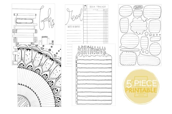 Bullet Journal Printable, Bullet Journal Template, Bujo Printable