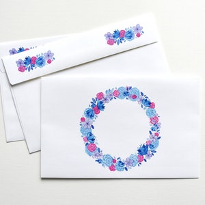 Decorative Envelopes, Mail Art, Envelope Art, Penpal, Happy Mail, Snail Mail, Pen Pal, Letter Writing, Floral Envelopes, Watercolor Envelope image 4