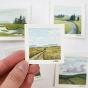 Original Tiny Watercolor Paintings, Tiny Paintings, Mini Paintings, Tiny Painting, Miniature Painting, Miniature Art, Original Watercolor image 3