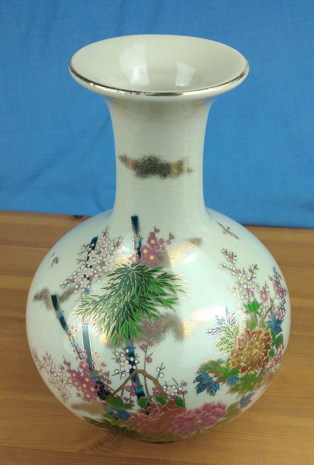 Eaton Collection Japan Yamaji Large Oriental Porcelain Vase Etsy