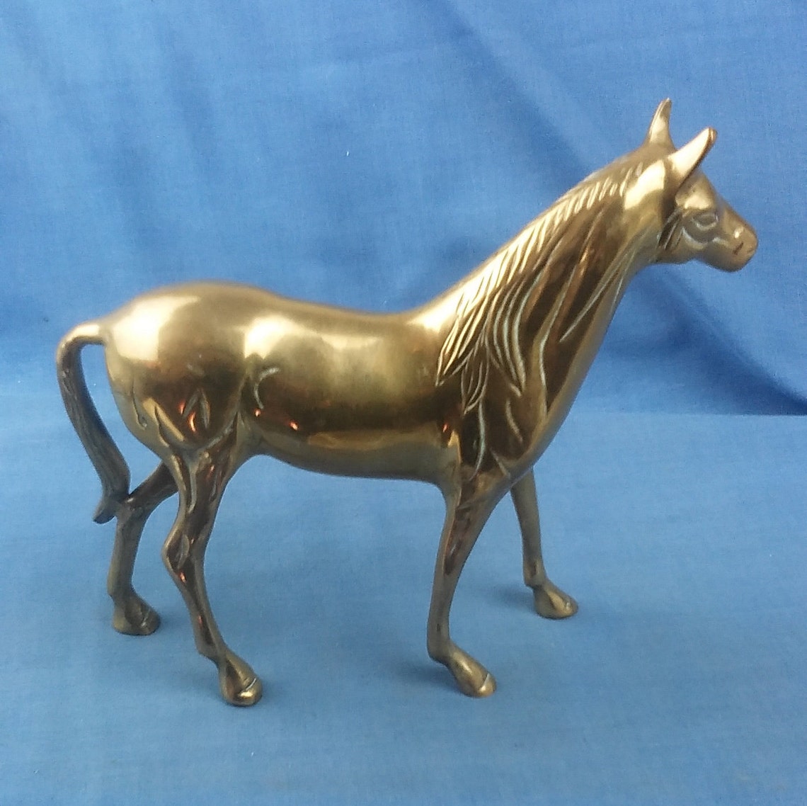 Solid Brass Horse Or Pony Figurine E5 Etsy