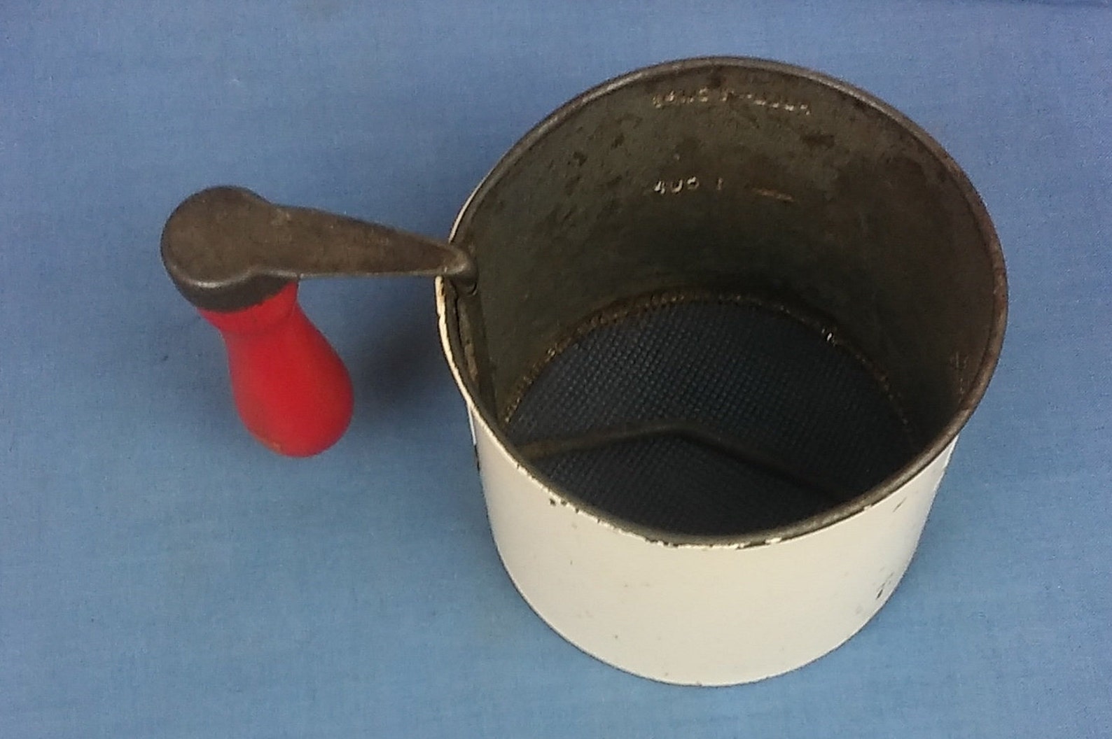 Vintage Tala Enamel 2 Cup Sifter Sieve Wooden Handle E6 Etsy