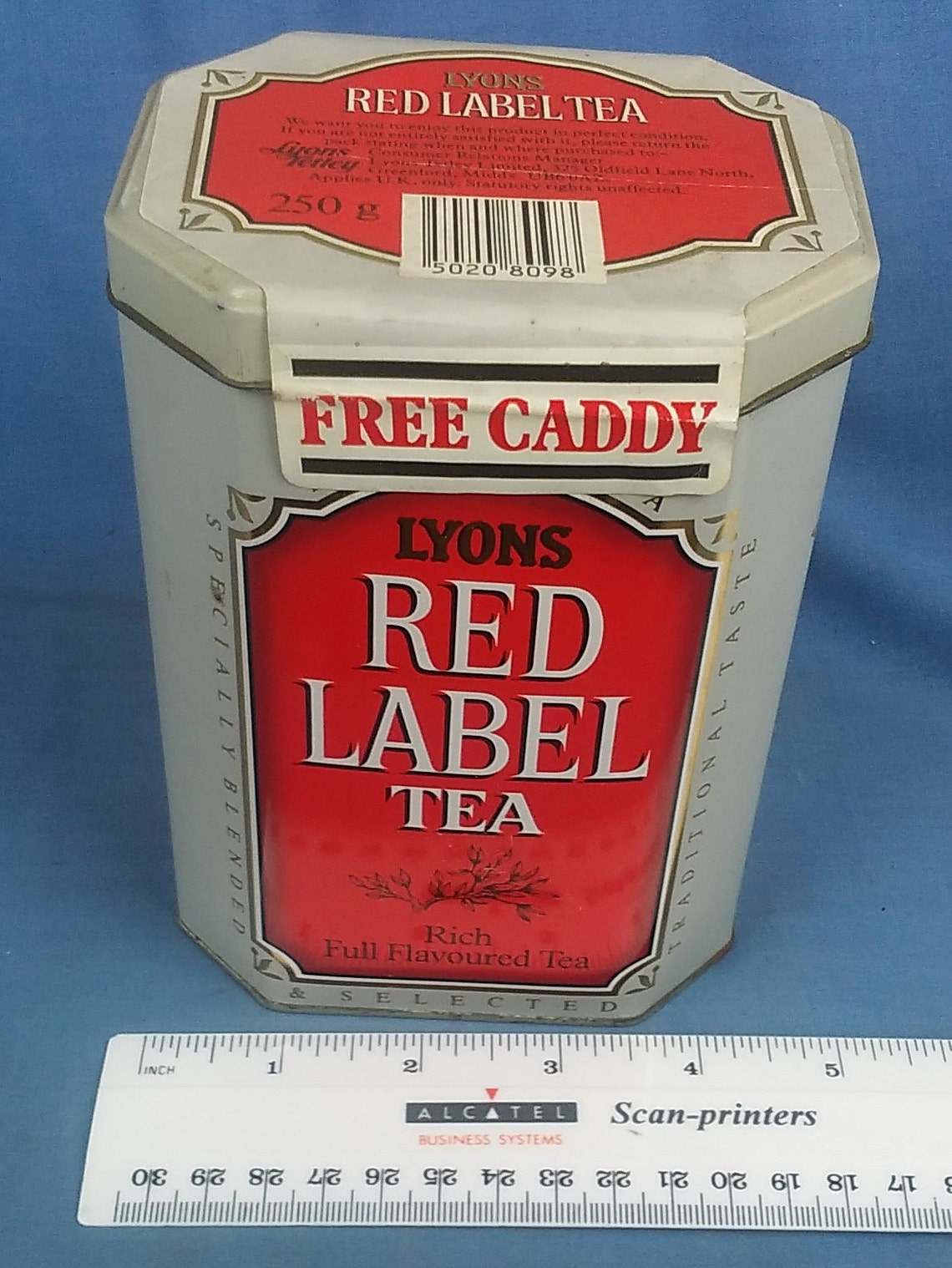 Vintage Lyons Red Label Tea Tin Or Caddy E6 Etsy