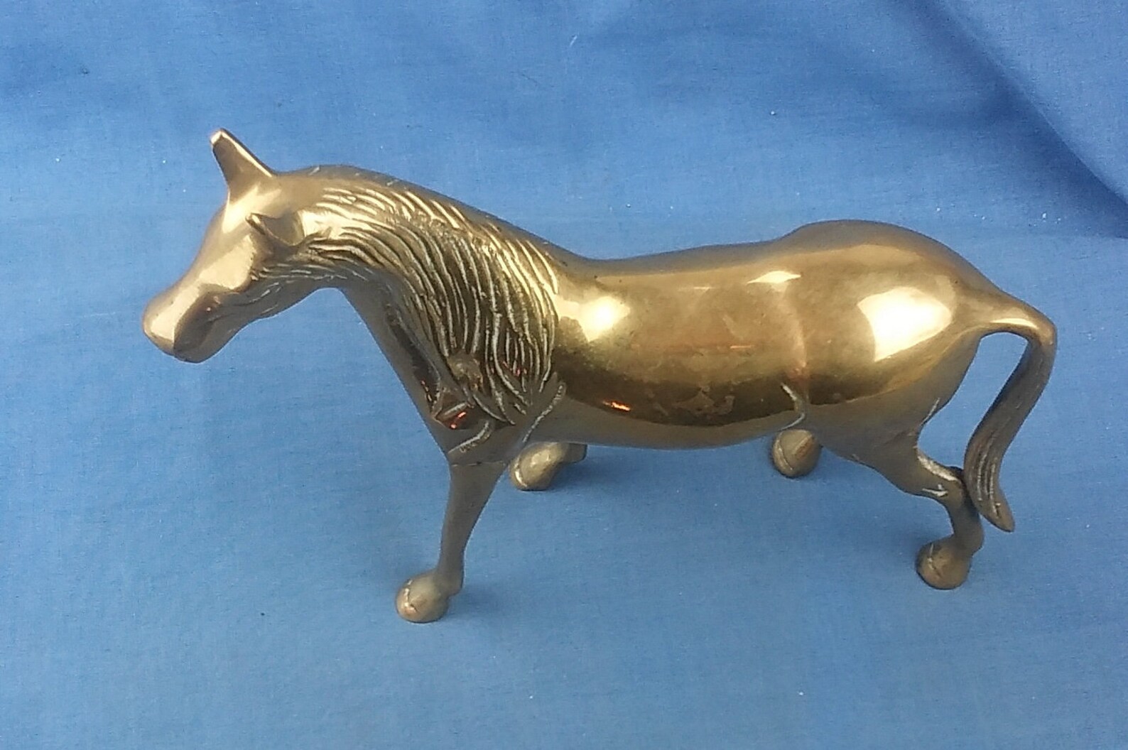 Solid Brass Horse Or Pony Figurine E5 Etsy