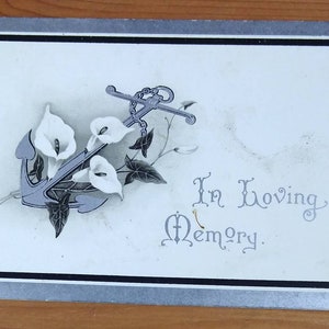 Carte funéraire antique In Memoriam en mémoire de Mary 1909 Clunbury South Shropshire
