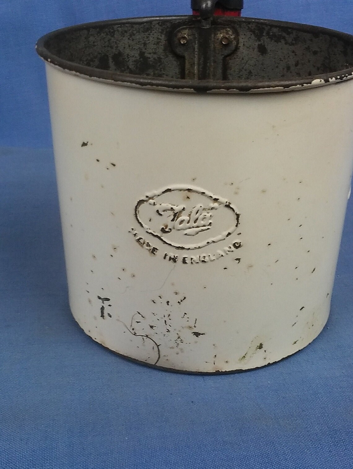 Vintage Tala Enamel 2 Cup Sifter Sieve Wooden Handle E6 Etsy