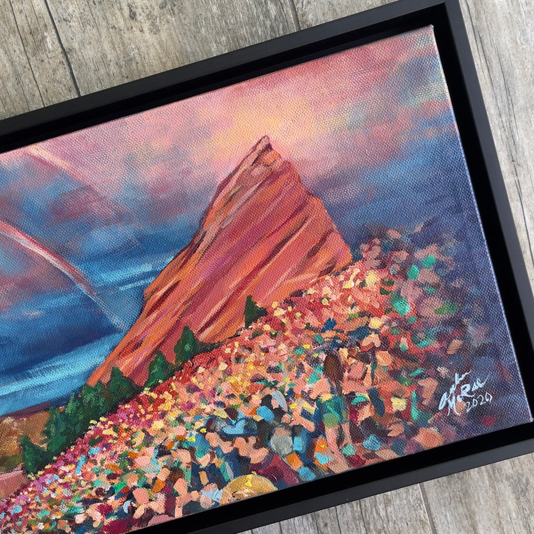 Red Rocks Amphitheater. WSP Rainbow. Original Painting Etsy