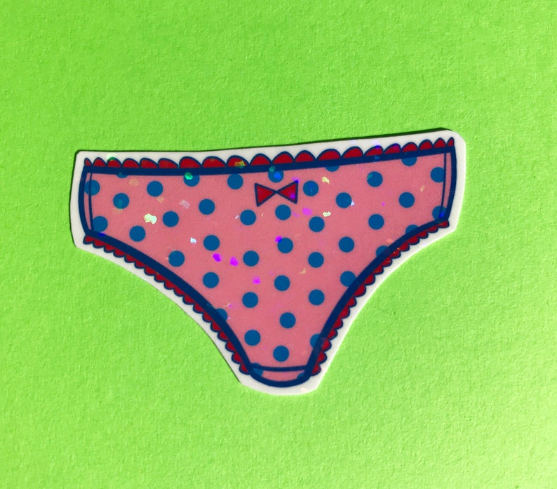Panties Holographic Glitter Sticker underwear shimapan Etsy