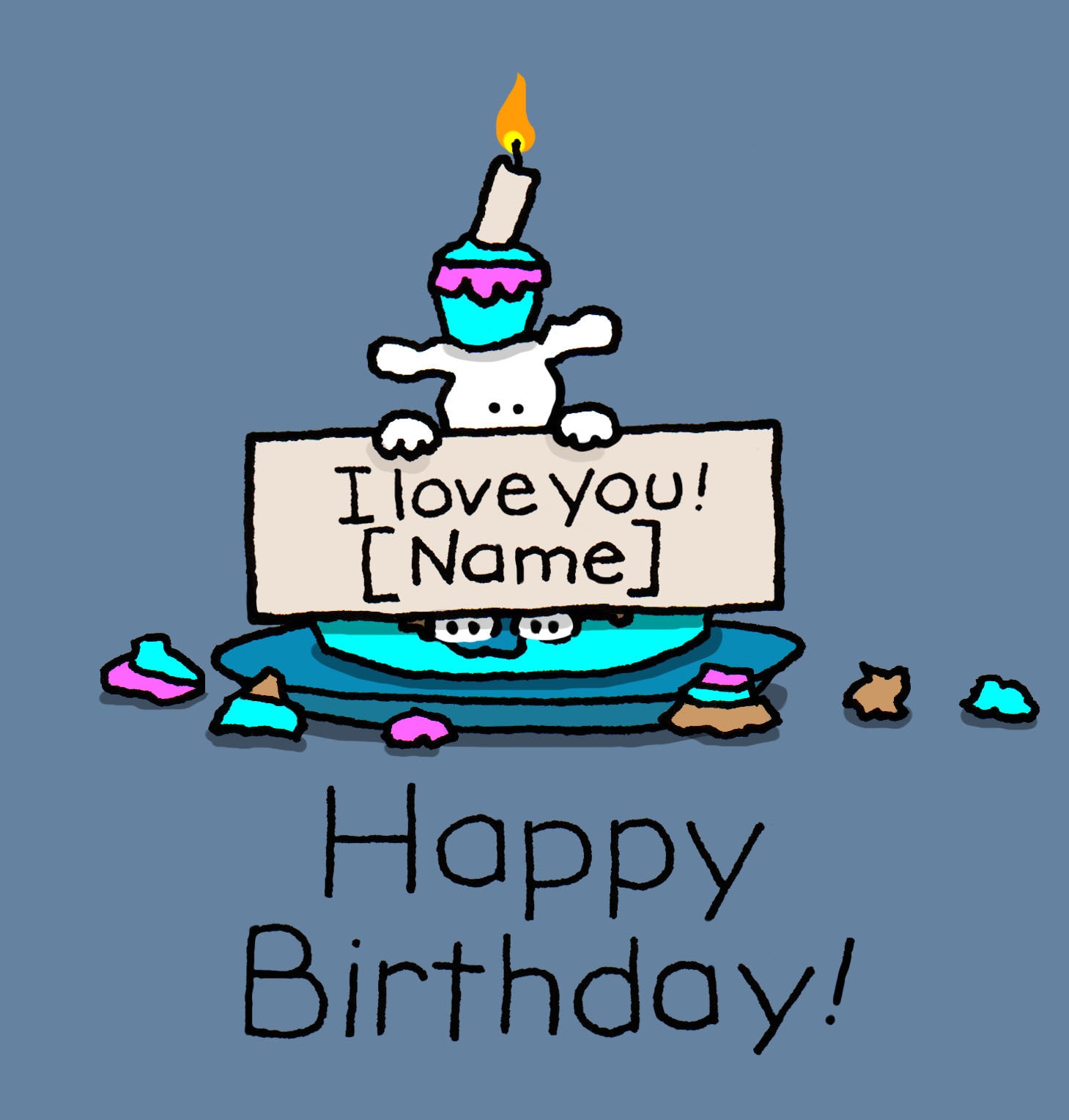 Personalized happy Birthday GIF 