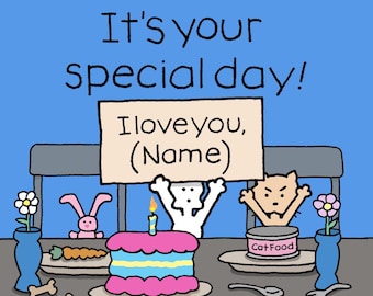 Chippy's Personalized Birthday Party GIF