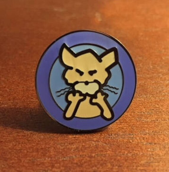 The Angry Cat Who Lives Next Door Enamel Pin Etsy