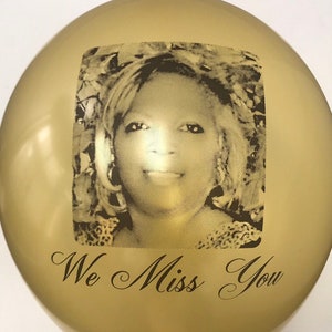 Custom Photo Memorial Balloons | Custom Photo Balloons | Balloons with Picture | Celebration of Life or Funeral Decorations | 25 and more