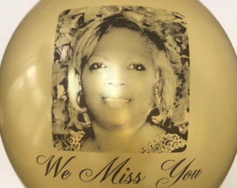 Custom Photo Memorial Balloons | Custom Photo Balloons | Balloons with Picture | Celebration of Life or Funeral Decorations | 25 and more