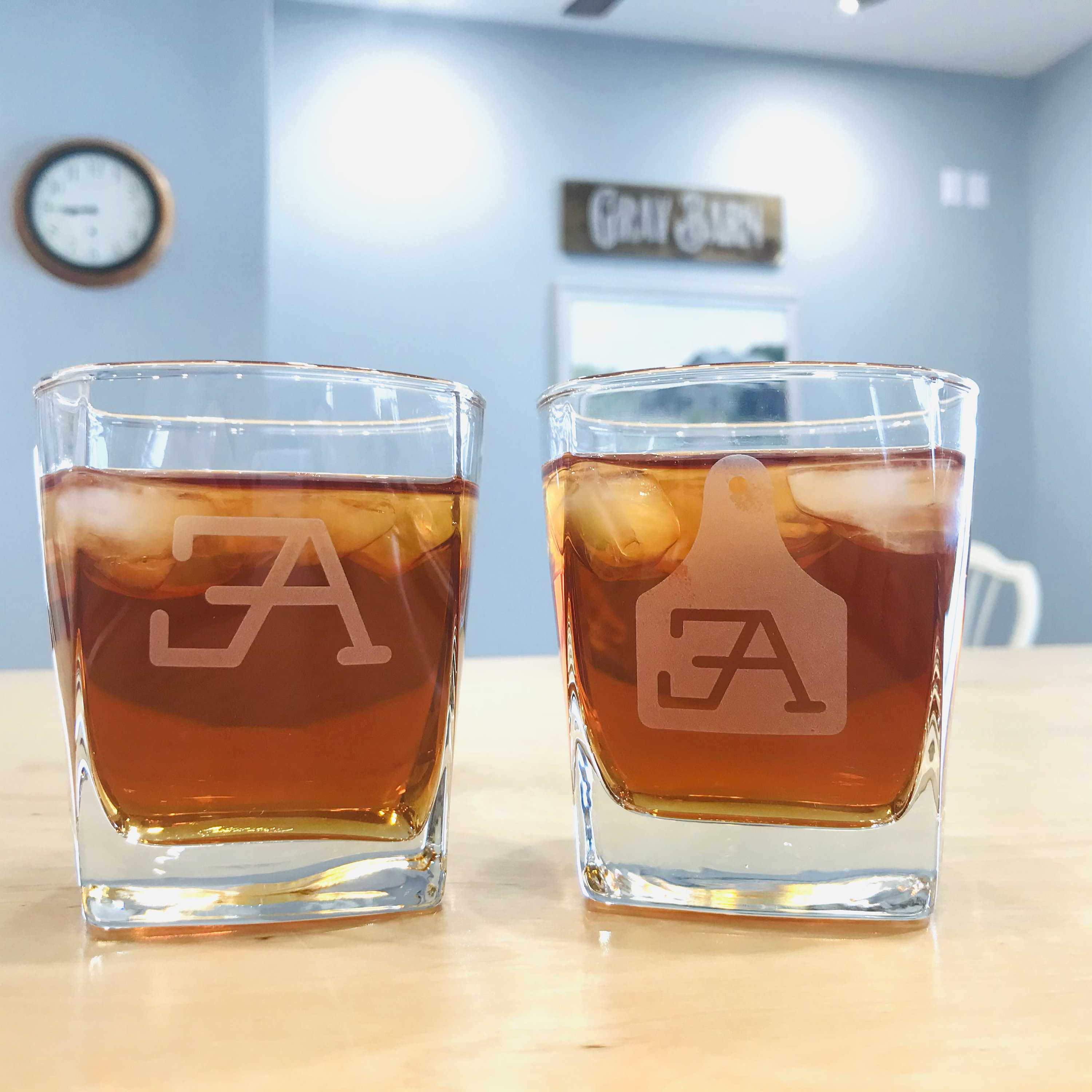 Cattle Brand Whiskey Glass Engraved Glass Gift for Rancher Etsy