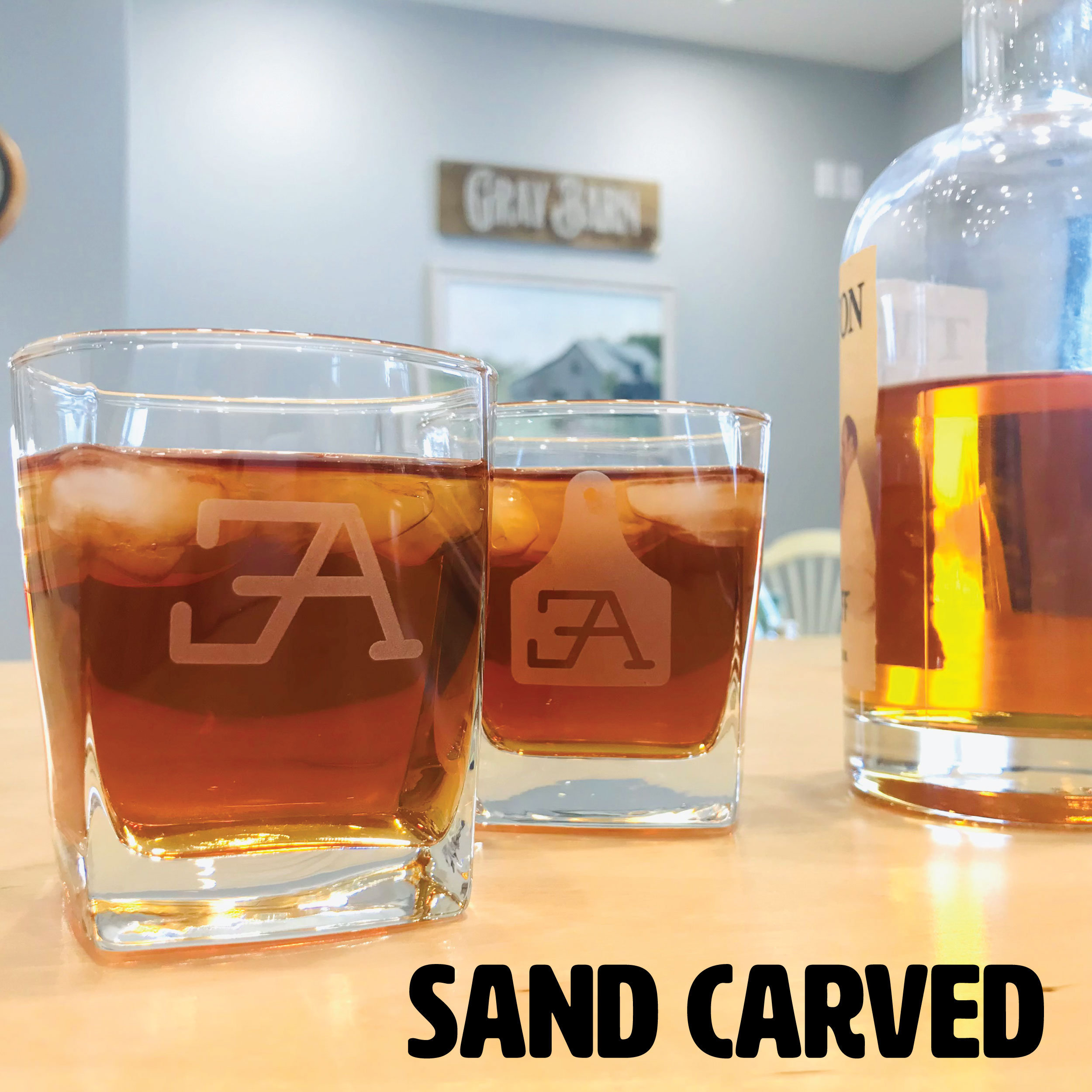 Cattle Brand Whiskey Glass Engraved Glass Gift for Rancher Etsy