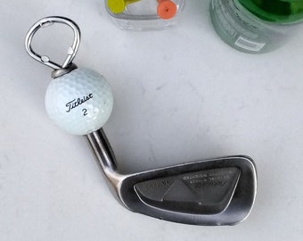 Golf Club Iron w/ Ball Bottle Opener, Upcycled Drink & Barware Tool, Repurposed, Gifts for Men, Groomsmen Gift, Best Man Gift