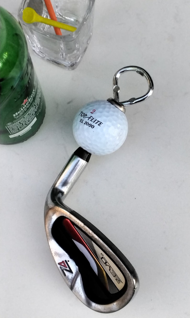 Golf Club Iron w/ Ball Bottle Opener, Upcycled Drink & Barware Tool, Repurposed, Gifts for Men, Groomsmen Gift, Best Man Gift, Father's Day image 3