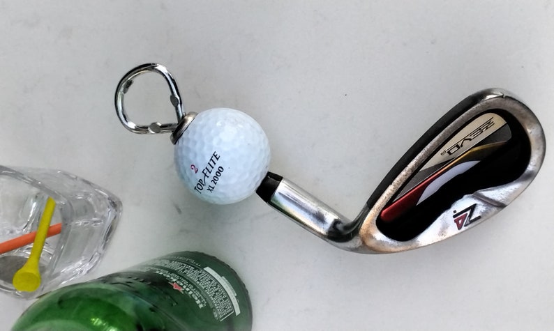 Golf Club Iron w/ Ball Bottle Opener, Upcycled Drink & Barware Tool, Repurposed, Gifts for Men, Groomsmen Gift, Best Man Gift, Father's Day image 4