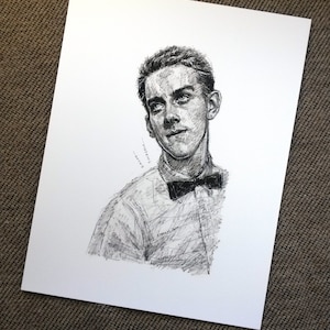 Enjoy Yourself - Terry Hall The Specials Giclee Art Print, Illustration, 2 Tone, Ska, Post Punk, 1970s, 1980s
