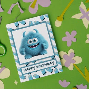 Cute A5 Monster themed Birthday Card - Roar for Celebrating birthdays, Kids cards