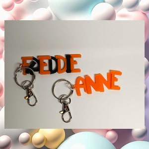 Étiquette nominative pour bijou de sac, Porte-clés, Imprimé en 3D, Personnalisé, Cadeaux pour enfants, Remplisseurs de sac de fête, Étiquettes nominatives pour sac d'école