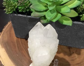 Huge 221g Triple Point Elestial Candle Quartz, Pineapple Quartz or Atlantean Lovestar Rare Natural Point