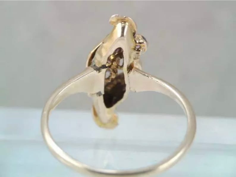 Victorian Ring Antique Victorian 10K Gold with 4 Faceted Rose Cut Amethyst Stone And Seed Pearl Ring Victorian Gold Ring Antique Ring