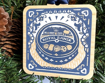 Royal Dansk Screen Printed Ornament