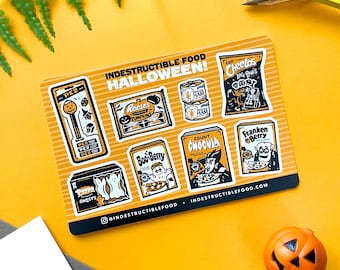 Halloween Foods Sticker Sheet: Spooky Snacks (4x6")