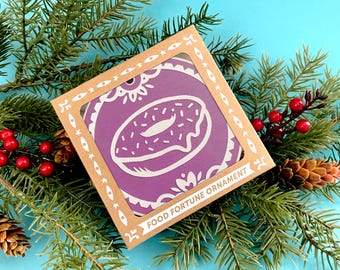 Food Fortune Ornament: Donut