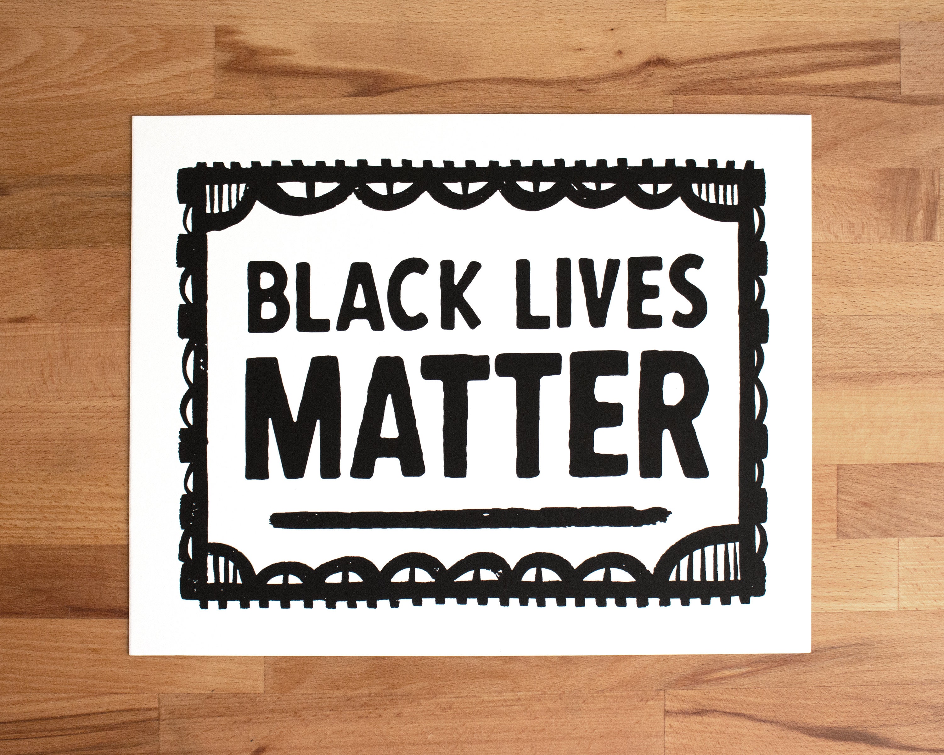 Black Lives Matter Screen Printed Protest Sign