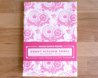 Floral Donut Kitchen Towel