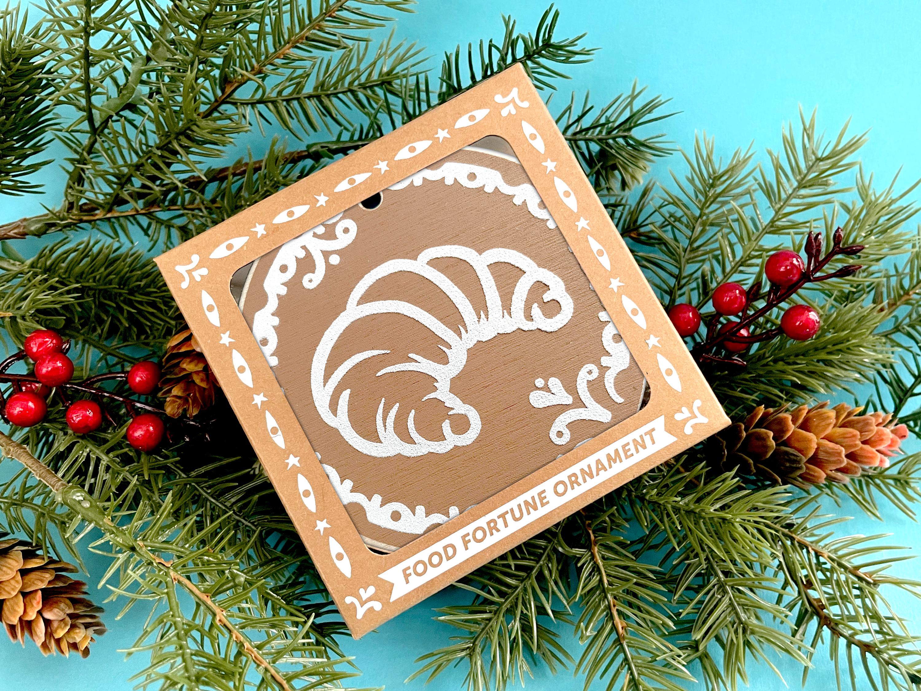 Food Fortune Ornament: Croissant