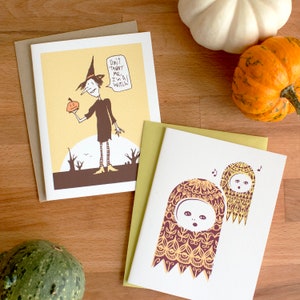 Screen Printed Halloween Greeting Cards image 1