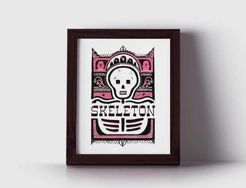 Skeleton Halloween Monster Poster