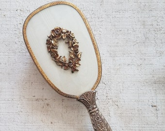 Vintage Gold and Silver Tone Ornate Hair Brush