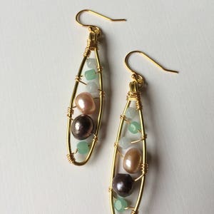 Pearl Paddle Earrings
