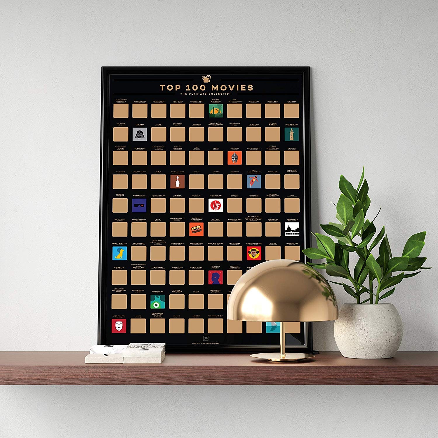 100 Movies Scratch Off Poster Top Films Of All Time Bucket Etsy