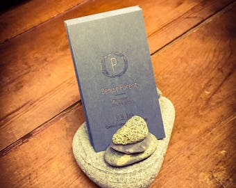 Cape Cod Beach Stone Business Card Holder