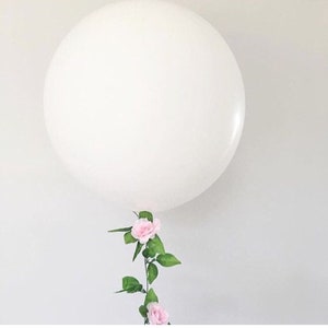 36&quot; Wedding Latex Balloon with flower Garland | Vine Wedding balloon custom flower garland | Mr & Mrs balloon | Engagement portraits Balloon